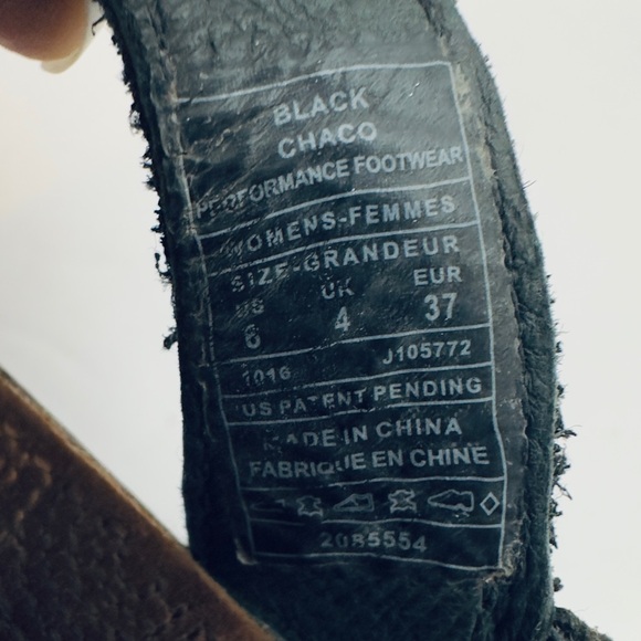 Chaco Women's Black Sofia Leather Strappy Sandals ankle strap buckle size 6 - Picture 5 of 7